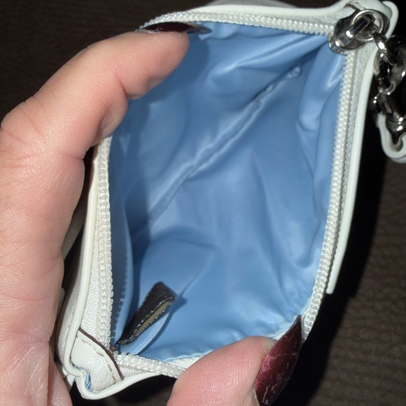 Coach Cream Leather Wristlet - Picture 3 of 3